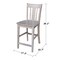 Whitewood Industries Solid Wood San Remo Counter Height Dining Stool - 24" Seat Height S09-102 - alternate 4